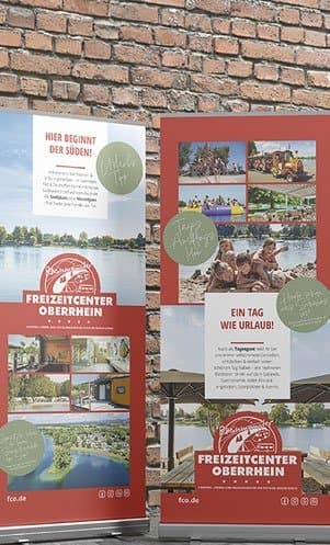 Roll-ups des Freizeitcenters Oberrhein